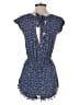 Mimi Chica 100% Rayon Hearts Blue Romper Size S - photo 2