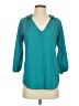 Renee C. Teal 3/4 Sleeve Blouse Size S - photo 1