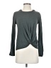 Zella Gray Long Sleeve Top Size 10 - 12 - photo 1