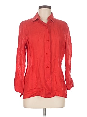 Linda Allard Ellen Tracy 3/4 Sleeve Button-Down Shirt (view 1)