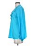 Lilly Pulitzer 100% Polyester Blue Long Sleeve Blouse Size XS - photo 5