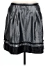 August Silk 100% Polyester Metallic Silver Faux Leather Skirt Size 12 (petite) - photo 1