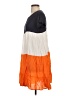 Unbranded Color Block Orange Casual Dress Size S - photo 5
