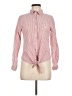 Love Notes 100% Cotton Red Long Sleeve Button-Down Shirt Size M - photo 1