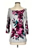 White House Black Market Floral Gray Pullover Sweater Size S - photo 1
