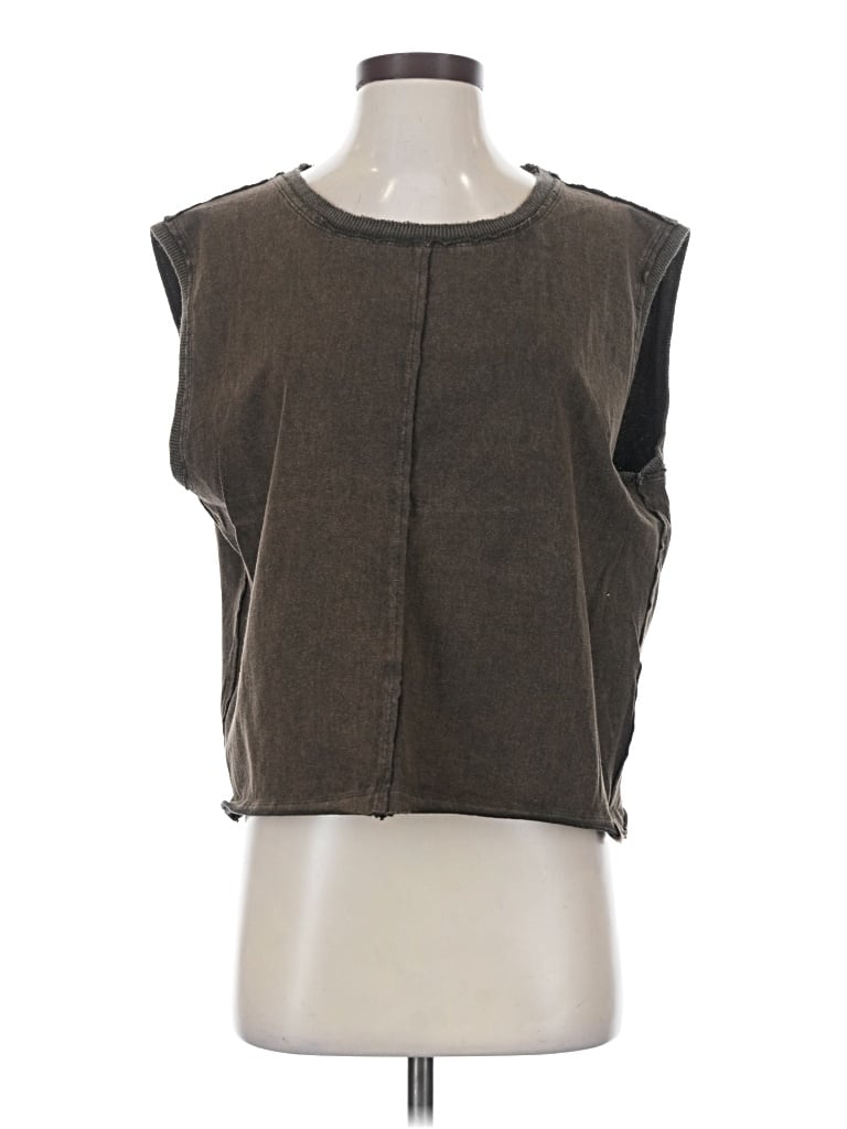 Pre-owned We The Free Sleeveless T-shirt In Brown