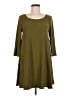 Leith Solid Green Casual Dress Size M - photo 1