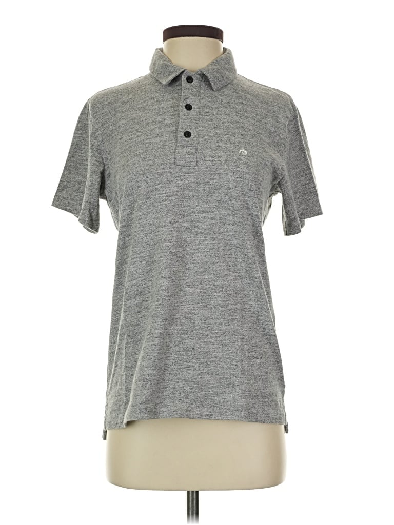 Pre-owned Rag & Bone Short Sleeve Polo Shirt In Gray