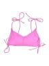 No Boundaries Solid Pink Swimsuit Top Size M - photo 1
