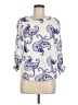 Kindred 100% Polyester Paisley White 3/4 Sleeve Blouse Size M - photo 1