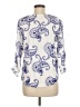 Kindred 100% Polyester Paisley White 3/4 Sleeve Blouse Size M - photo 2