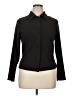 Shein Curve Houndstooth Black Long Sleeve Blouse Size 1X - photo 1