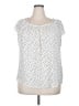 LC Lauren Conrad 100% Polyester Polka Dots White Short Sleeve Blouse Size XXL - photo 1