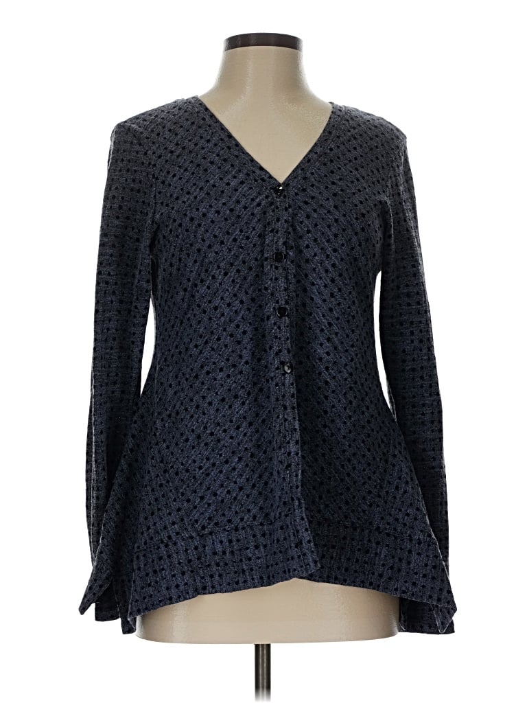 Pre-owned Cut Loose Cardigan Sweater In Blue