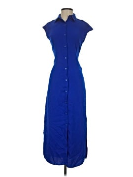 sleeveless dress blue Sleeveless Linen Dress ACADIA in Deep Navy Blue