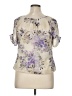 Sara Michelle 100% Polyester Purple Short Sleeve Blouse Size XL (petite) - photo 2