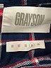 Grayson 100% Cotton Plaid Blue Long Sleeve Button-Down Shirt Size Lg (4) - photo 7