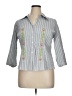 Talbots Gray 3/4 Sleeve Button-Down Shirt Size XL - photo 1