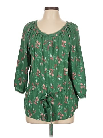 Rebecca Taylor 3/4 Sleeve Silk Top (view 1)