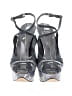 Stuart Weitzman Animal Print Silver Blue Heels Size 8 1/2 - photo 2