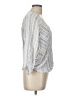 Olivia Grey Silver 3/4 Sleeve Blouse Size L - photo 4