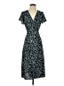 Leith 100% Polyester Print Teal Casual Dress Size XS - photo 1