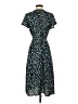 Leith 100% Polyester Print Teal Casual Dress Size XS - photo 2