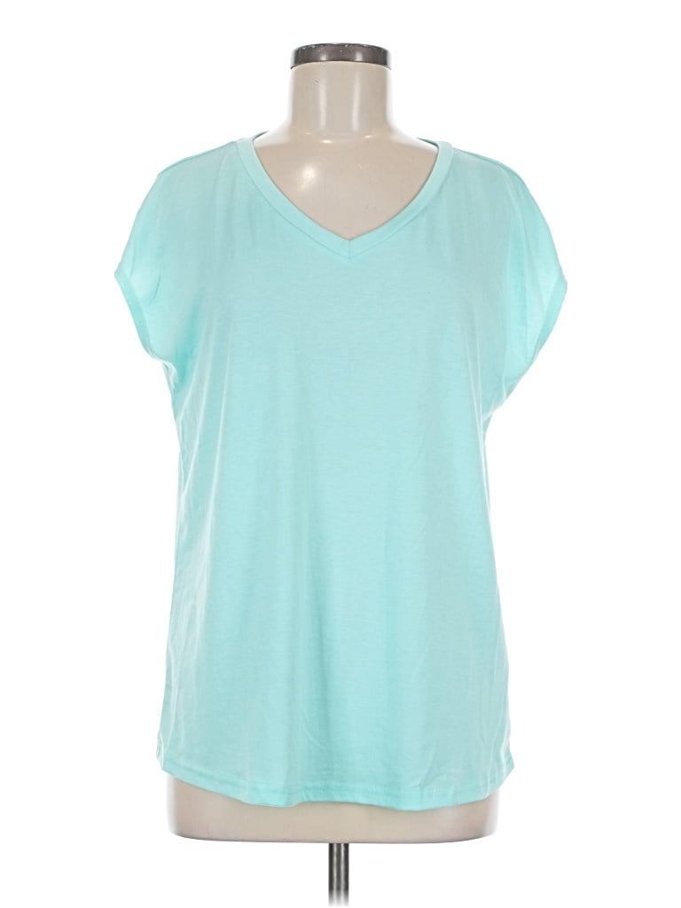 Pre-owned Shein Short Sleeve T-shirt In Blue