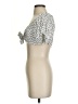 Shein 100% Polyester Silver Short Sleeve Blouse Size S - photo 5