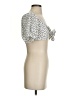 Shein 100% Polyester Silver Short Sleeve Blouse Size S - photo 4