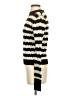 Aqua 100% Cashmere Stripes Ivory Cashmere Pullover Sweater Size S - photo 5