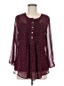Daniel Rainn 100% Polyester Burgundy Long Sleeve Blouse Size M - photo 1