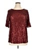 IMAN Burgundy 3/4 Sleeve Top Size 1X - photo 1
