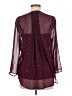 Daniel Rainn 100% Polyester Burgundy Long Sleeve Blouse Size M - photo 2