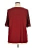 IMAN Burgundy 3/4 Sleeve Top Size 1X - photo 2