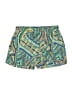 Tyche 100% Polyester Paisley Green Shorts Size L - photo 1