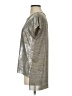 Dantelle Metallic Silver Short Sleeve Blouse Size S - photo 5