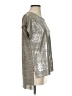 Dantelle Metallic Silver Short Sleeve Blouse Size S - photo 4