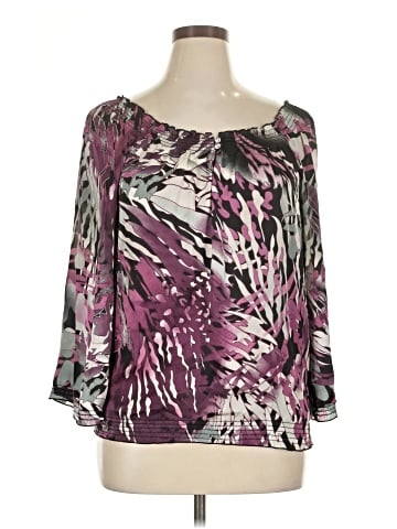 Signature by Larry Levine 3/4 Sleeve Blouse (view 1)