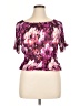 Worthington Purple Short Sleeve Blouse Size XL - photo 1