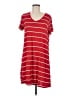 Jess Lea Stripes Red Casual Dress Size M - photo 1