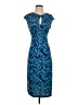 Apt. 9 Chevron-herringbone Blue Casual Dress Size XS - photo 1