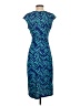 Apt. 9 Chevron-herringbone Blue Casual Dress Size XS - photo 2