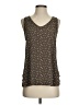 Ann Taylor LOFT 100% Polyester Polka Dots Brown Sleeveless Top Size S - photo 1