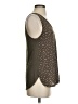 Ann Taylor LOFT 100% Polyester Polka Dots Brown Sleeveless Top Size S - photo 4