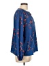 Ann Taylor 100% Polyester Blue 3/4 Sleeve Blouse Size L - photo 4