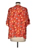 Ann Taylor LOFT 100% Polyester Orange Short Sleeve Blouse Size M - photo 2