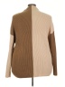 ELOQUII 100% Acrylic Color Block Tan Turtleneck Sweater Size 30 - 32 Plus - photo 2