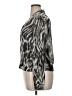 Jennifer Lopez 100% Polyester Animal Print Silver Long Sleeve Blouse Size XL - photo 5