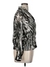 Jennifer Lopez 100% Polyester Animal Print Silver Long Sleeve Blouse Size XL - photo 4